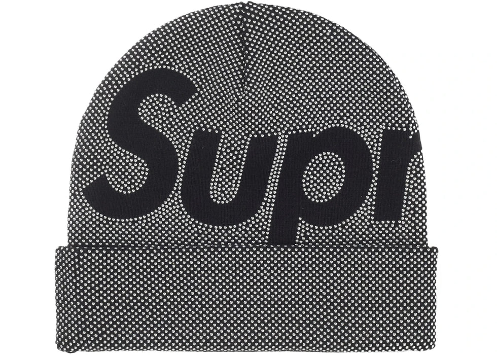 Supreme Studded Knockout Big Logo Beanie Black