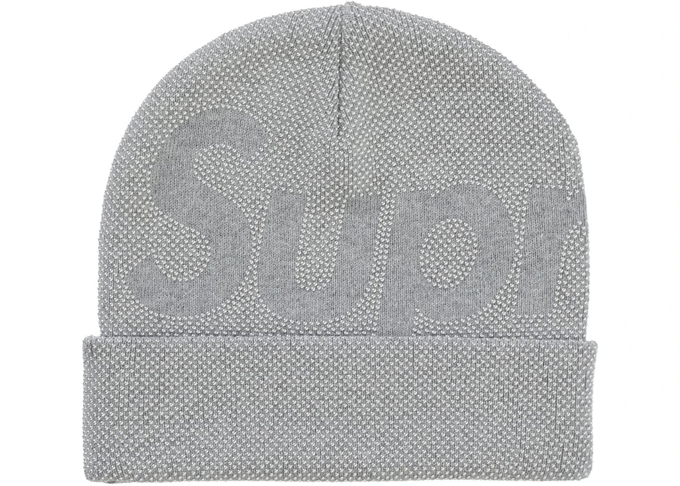 Supreme Studded Knockout Big Logo Beanie Grey