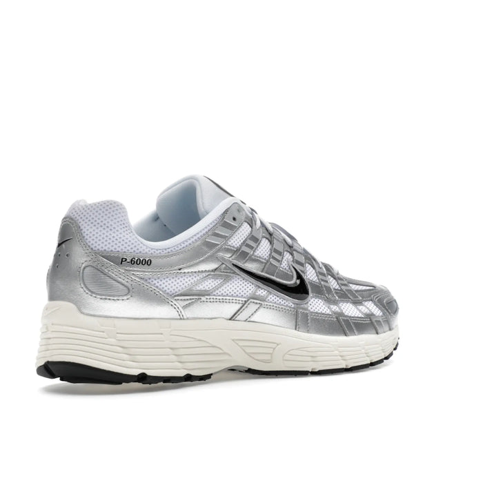Nike P-6000 White Metallic Silver Flat Silver Black