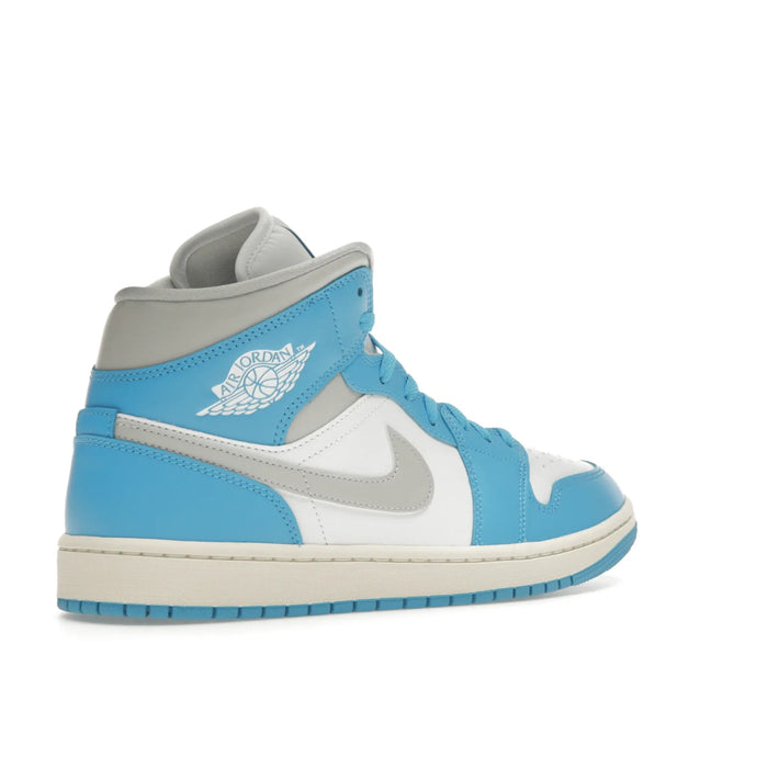 Jordan 1 Mid Dark Powder Blue White Sail Neutral Grey (Women's)