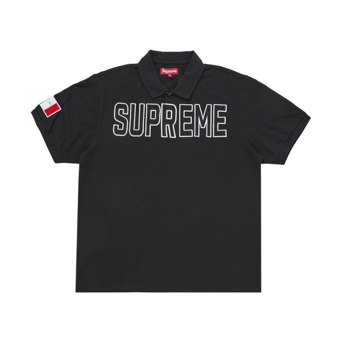 Supreme Twill Appliqué Polo Black