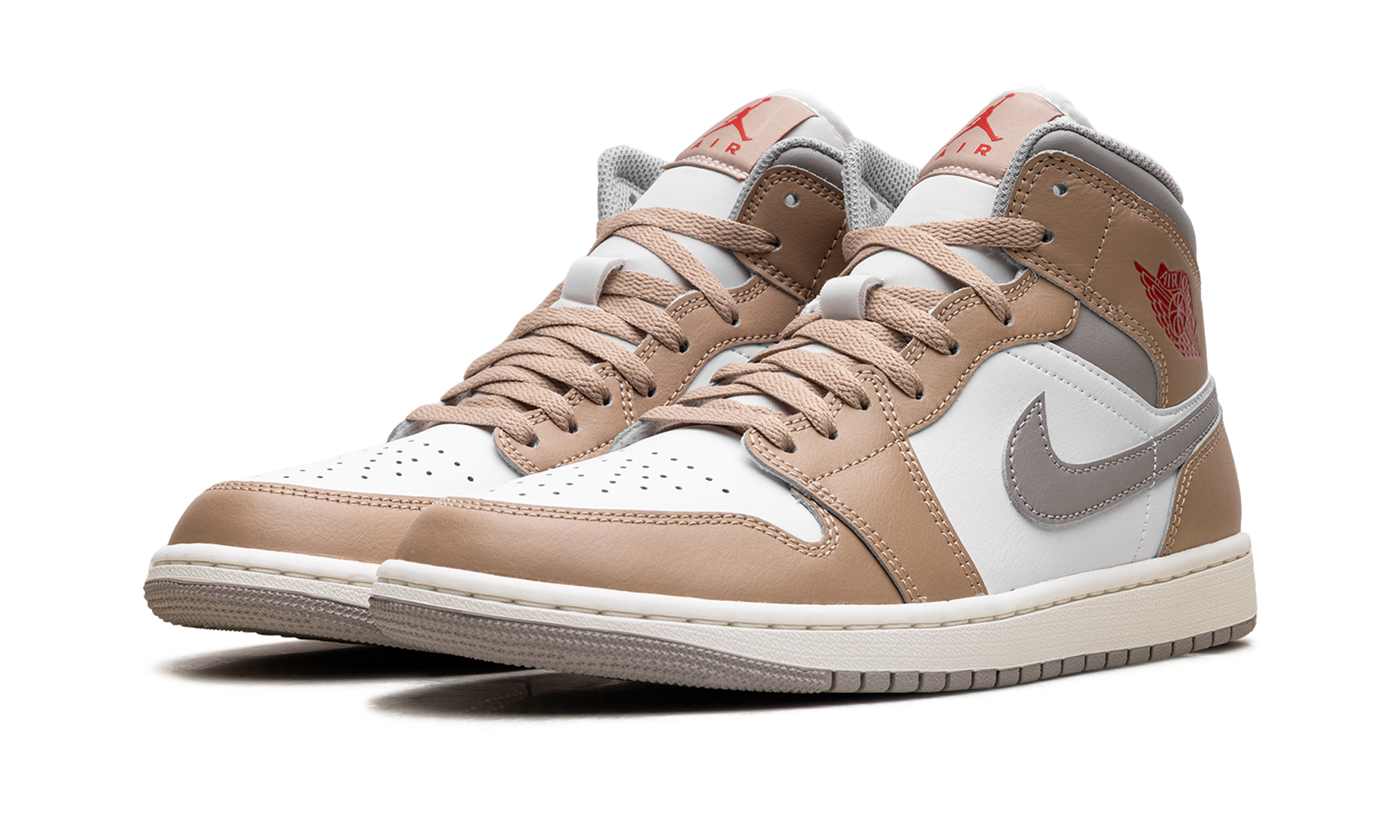 Jordan 1 Mid Rattan White College Grey