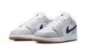 Jordan 1 Low White Neutral Grey Gum Midnight Navy (GS)