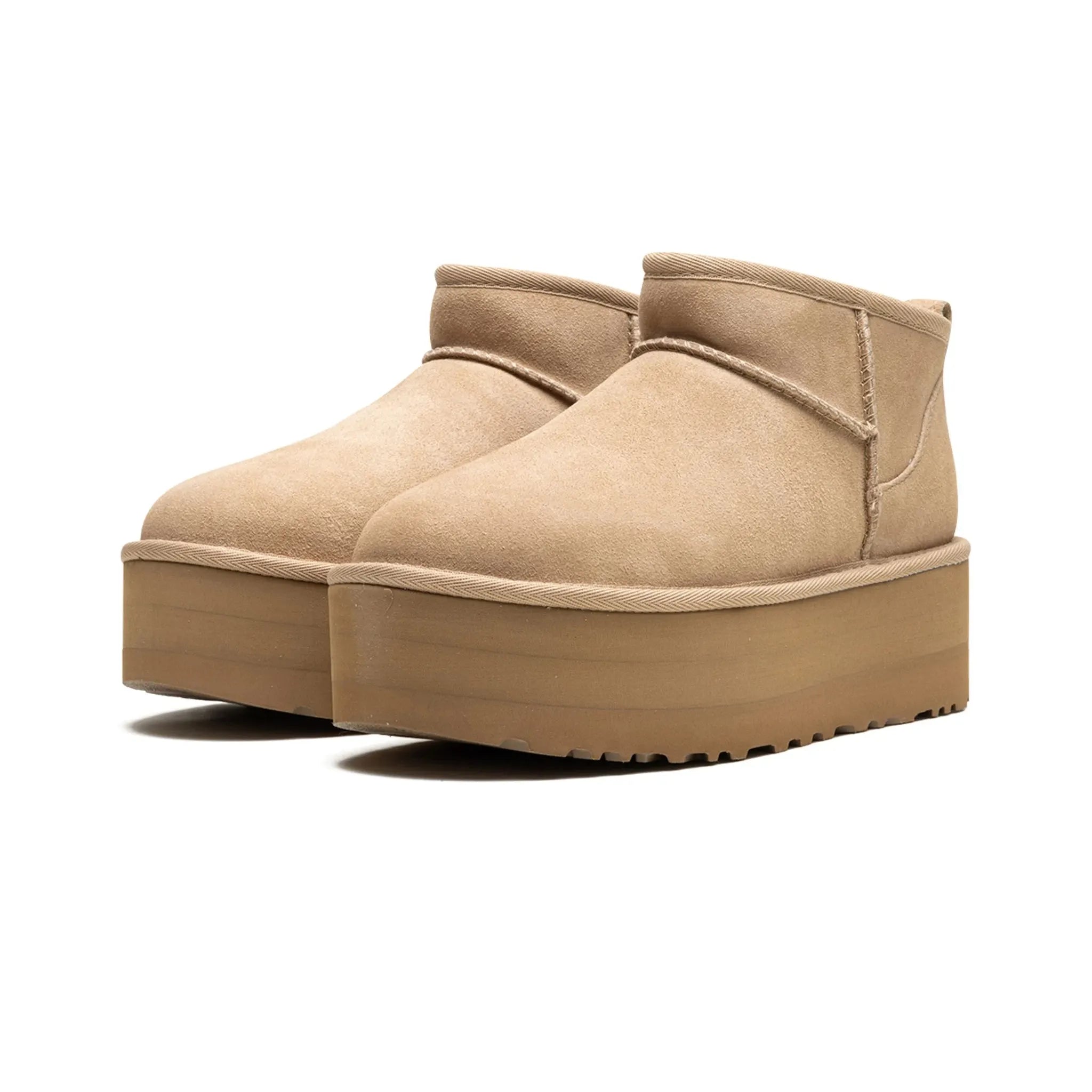 Ghete cu platformă UGG Classic Ultra Mini, nisip (femei)