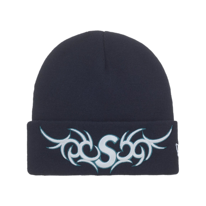 Supreme New Era Tribal S Logo Beanie Navy