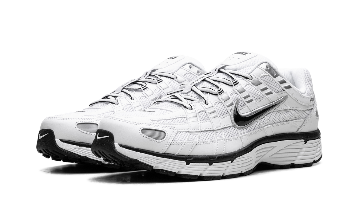 Nike P-6000 White Metallic Silver Black