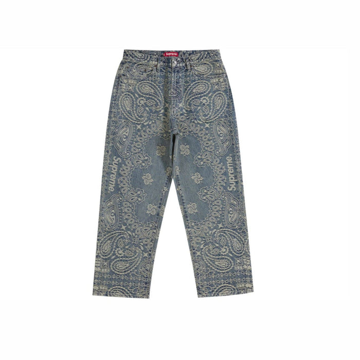 Supreme Bandana Jacquard Jean Blue