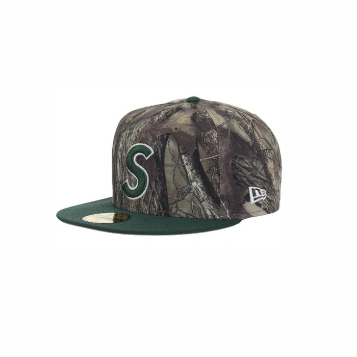 Supreme New Era Reaper S Logo 59Fifty Fitted Hat Woodland Camo