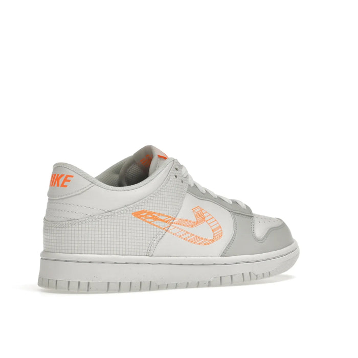 Nike Dunk Low SE 3D Swoosh Pure Platinum Total Orange (GS)