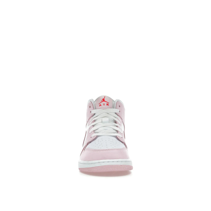 Jordan 1 Mid Pink Foam Fire Red (GS)