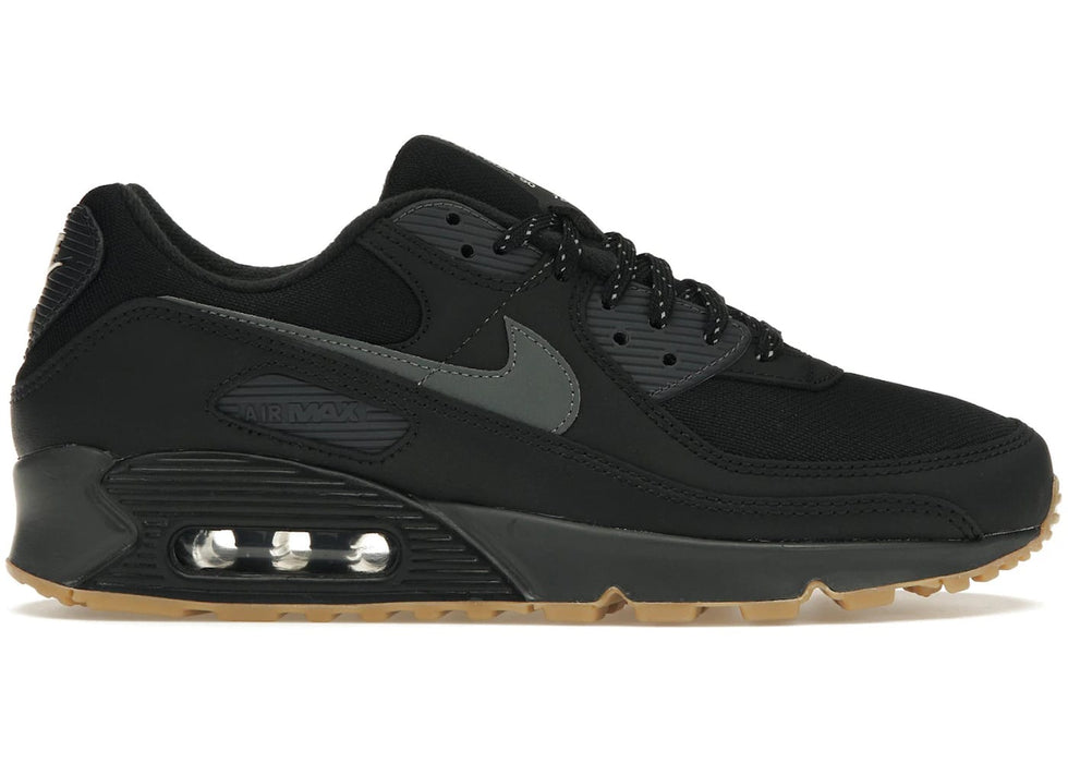 Nike Air Max 90 Black Smoke Grey Gum Reflective
