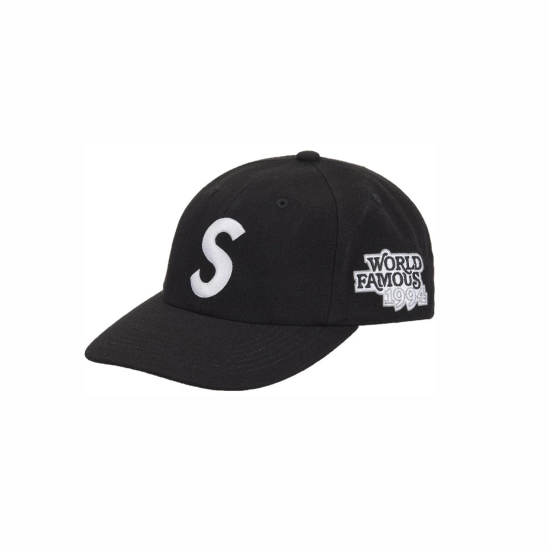 Supreme World Famous S Logo 6-Panel Black
