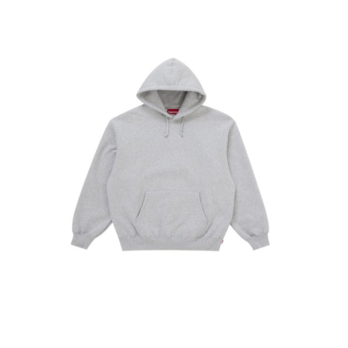 Supreme Satin Appliqué Hooded Sweatshirt (FW25) Heather Grey