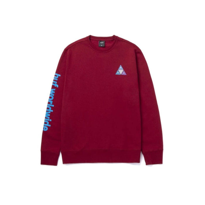 HUF Prism Triple Triangle Crewneck Bloodstone