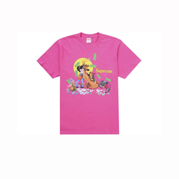 Supreme All Dogs Go To Heaven Tee Fuchsia