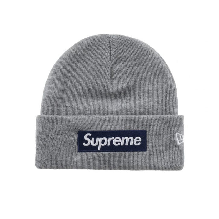 Supreme New Era Box Logo Beanie (FW25) Heather Grey