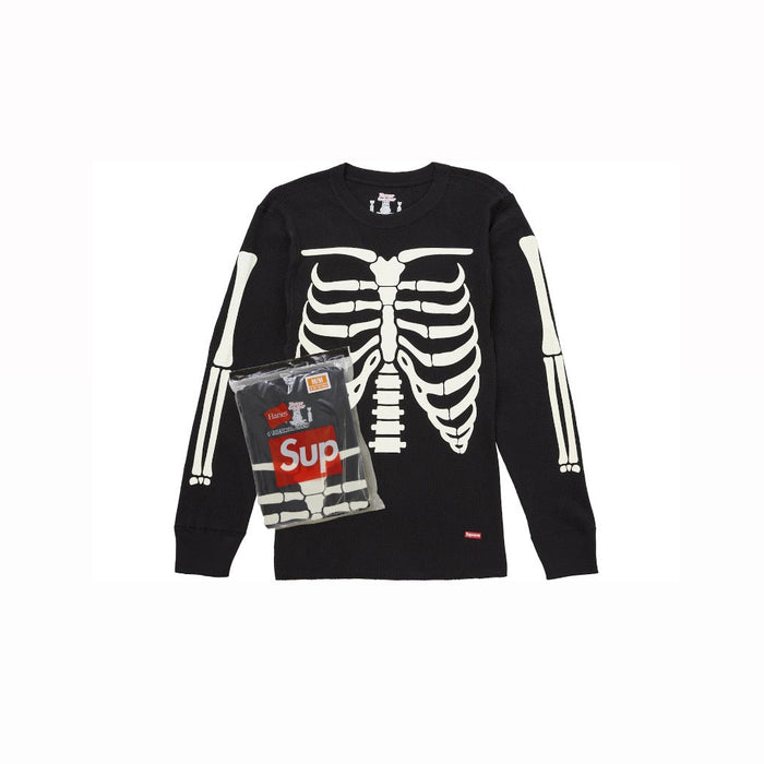 Supreme Hanes Bones Thermal Crew FW25 (1 Pack) Black