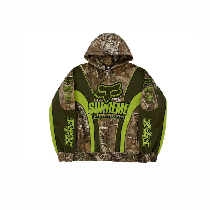 Supreme Fox Racing Zip Up Hooded Sweatshirt Realtree Hardwoods Camo