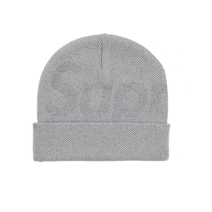 Supreme Studded Knockout Big Logo Beanie Grey