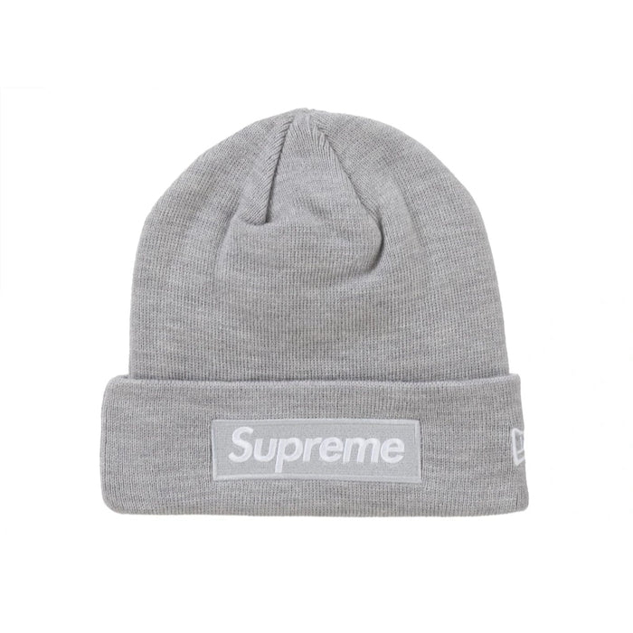 Supreme New Era Box Logo Beanie (FW24) Heather Grey