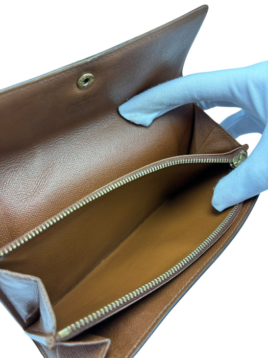 Louis Vuitton Long Wallet Monigram Pochette Porto Monnaie Credit