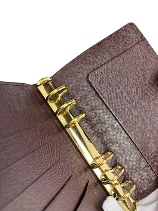 Louis Vuitton Taiga Leather Ring Agenda Cover MM (burgundy)