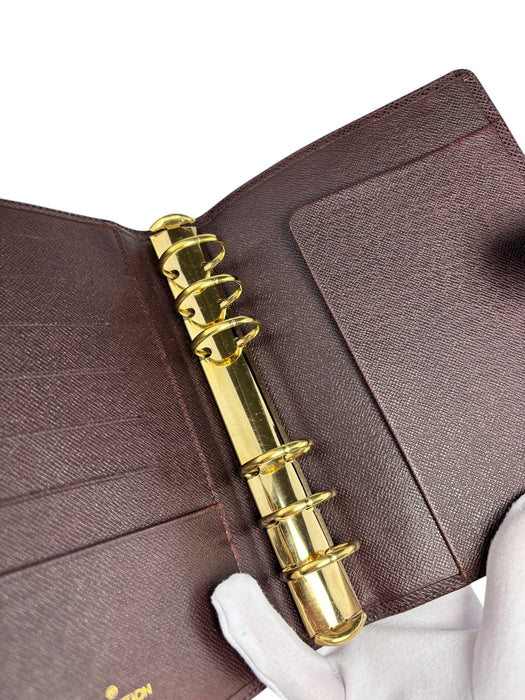 Louis Vuitton Taiga Leather Ring Agenda Cover MM (burgundy)