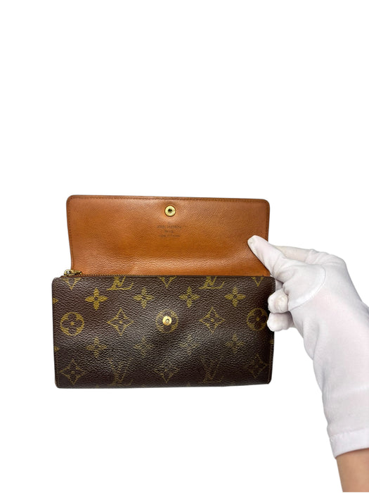 Louis Vuitton Long Wallet Monigram Pochette Porto Monnaie Credit