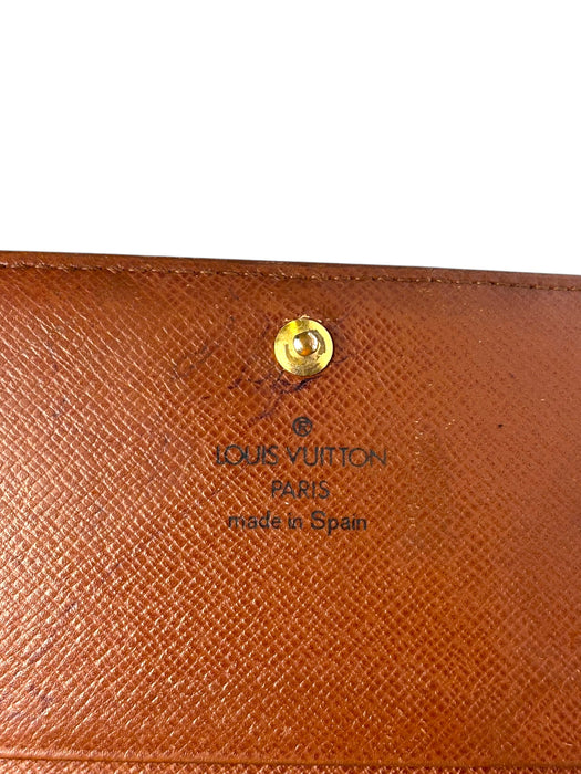 Louis Vuitton Monogram Porte Monnaie Tresor Bi-fold Wallet
