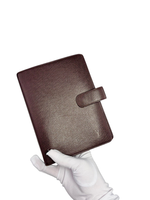 Louis Vuitton Taiga Leather Ring Agenda Cover MM (burgundy)