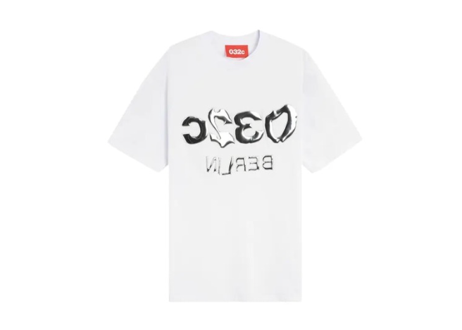 032C Metallic Selfie Glitch Tee 'White'