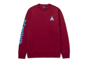 HUF Prism Triple Triangle Crewneck Bloodstone