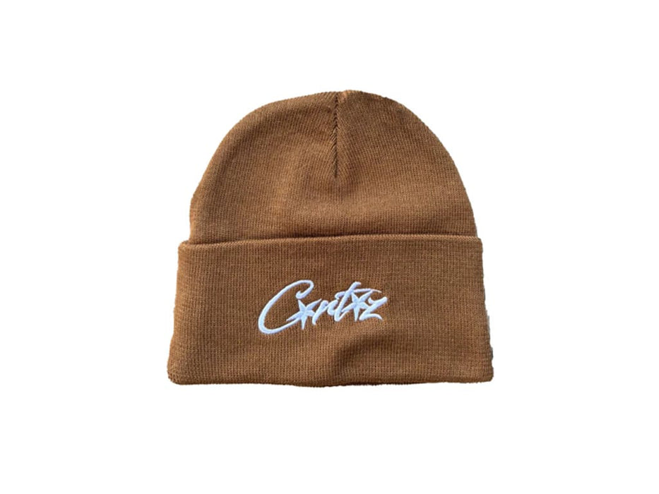 Corteiz Allstarz Folded Beanie Brown