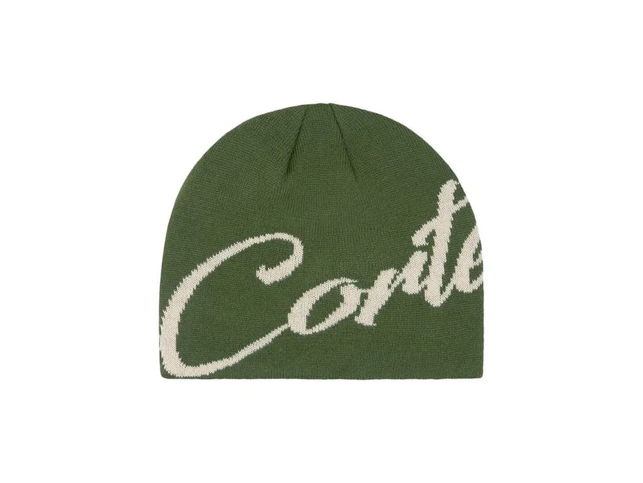 Corteiz Strike Skully Forest Green Beanie