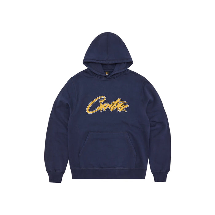 Corteiz Satin Applique Allstarz Hoodie Navy