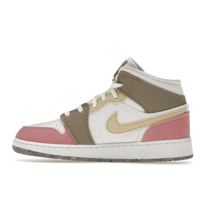 Jordan 1 Mid SE Pastel Vivid Green Grind (GS)