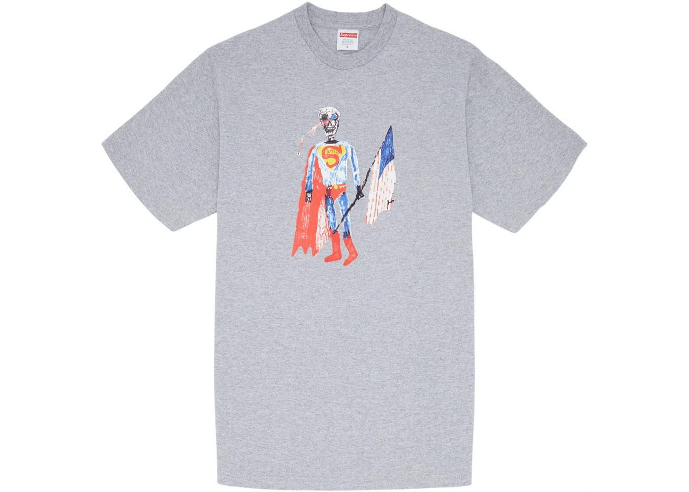 Supreme Skeleton Tee Heather Grey