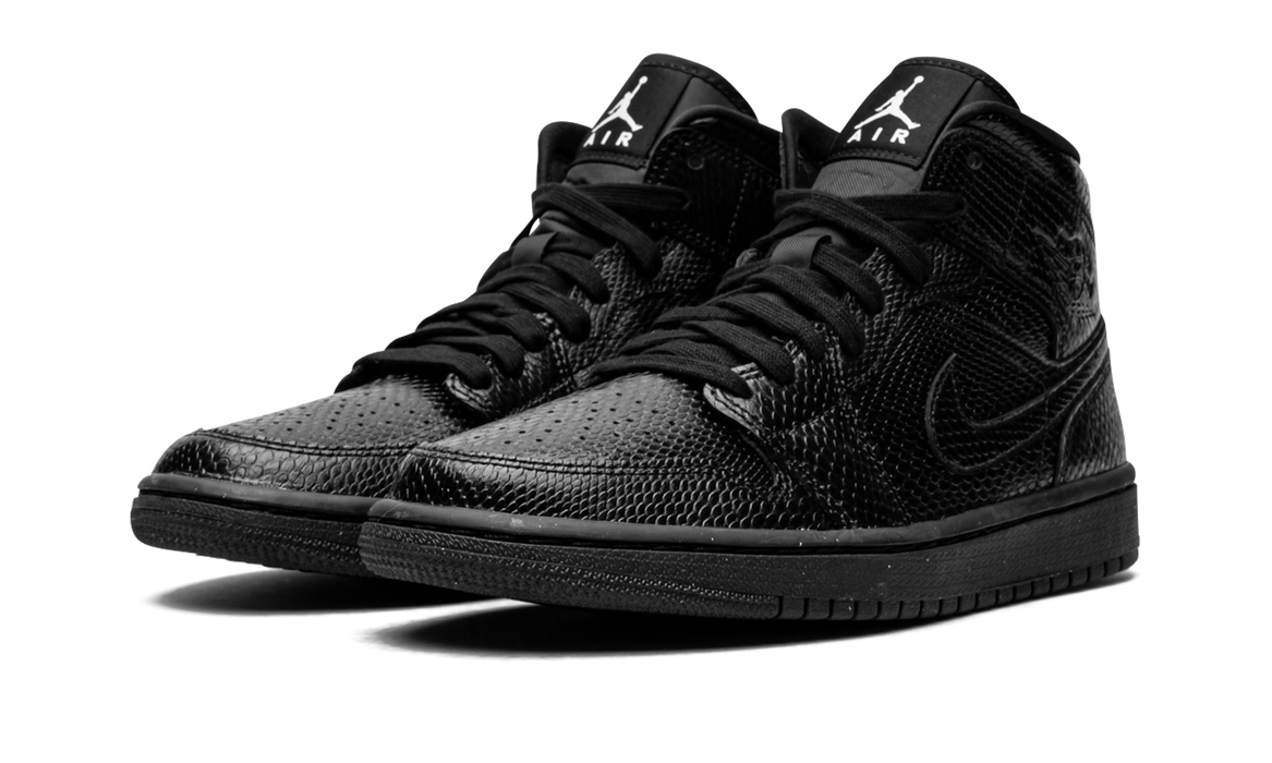 Jordan 1 Mid Black Snakeskin (Women's)