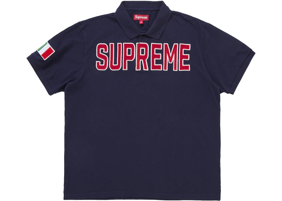 Supreme Twill Appliqué Polo Navy