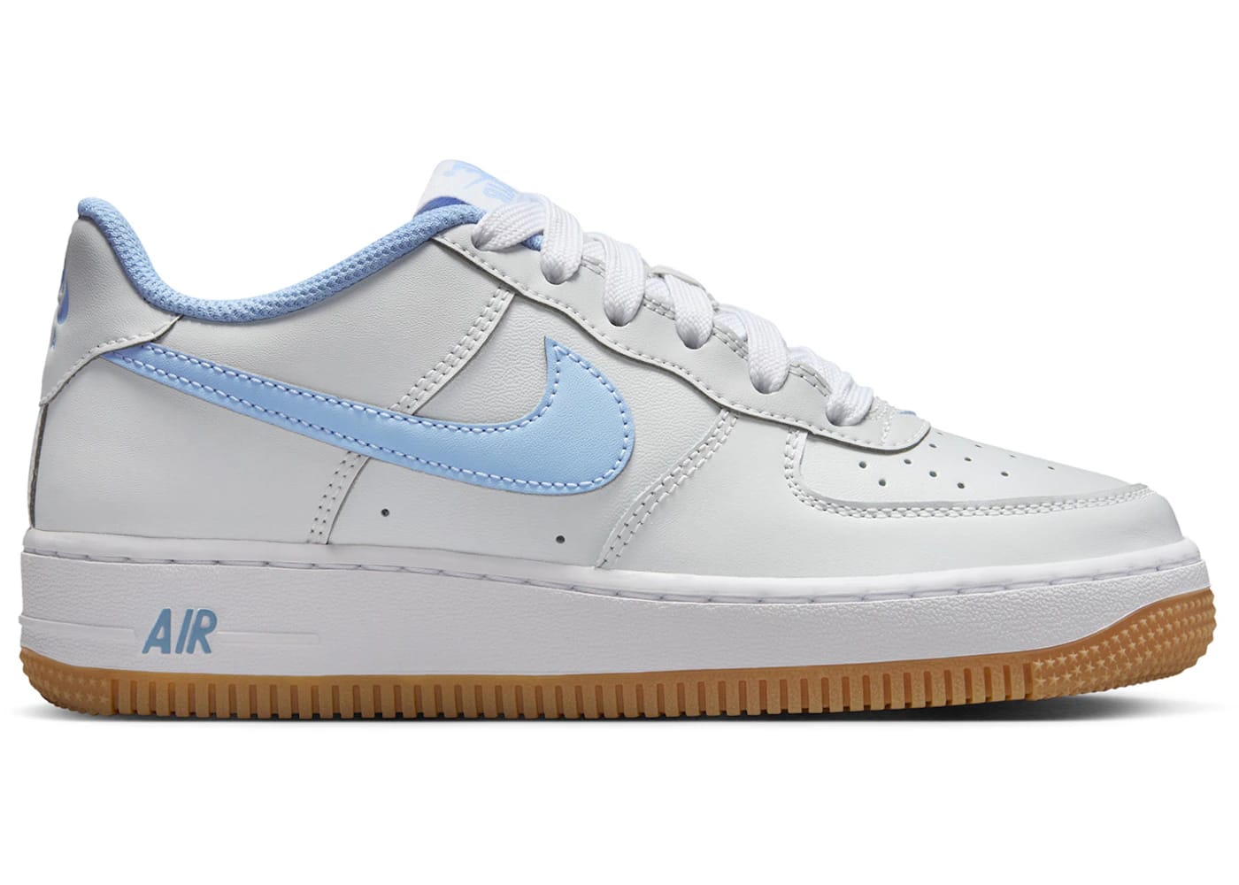 Nike Air Force 1 Low LV8 Photon Dust White Gum Medium Brown Psychic Blue (GS)
