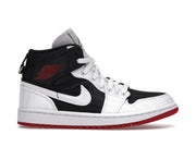 Jordan 1 Mid SE Utility Canvas White Black Gym Red (Women's)