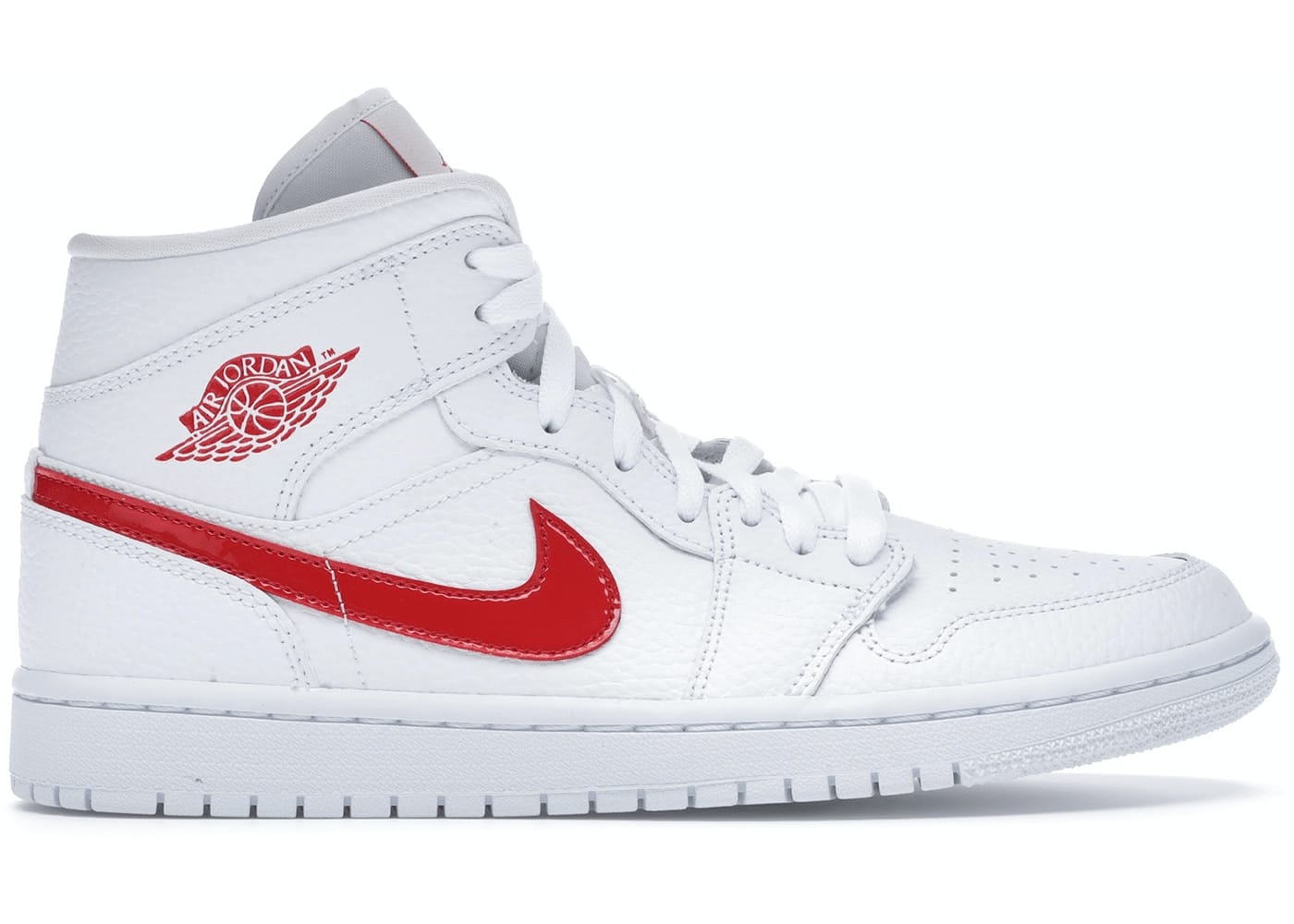 Jordan 1 Mid White University Red (Women's)