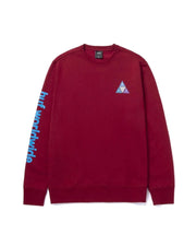HUF Prism Triple Triangle Crewneck Bloodstone