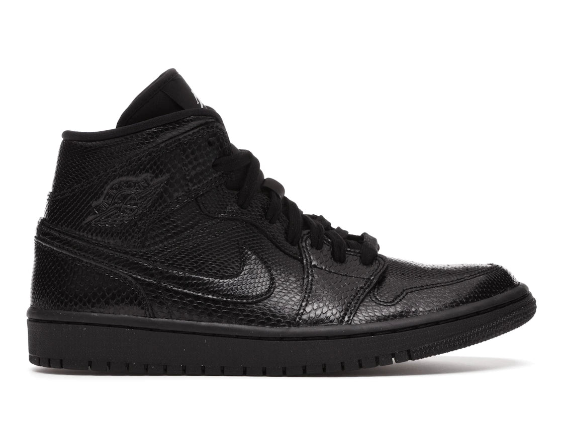 Jordan 1 Mid Black Snakeskin (Women's)