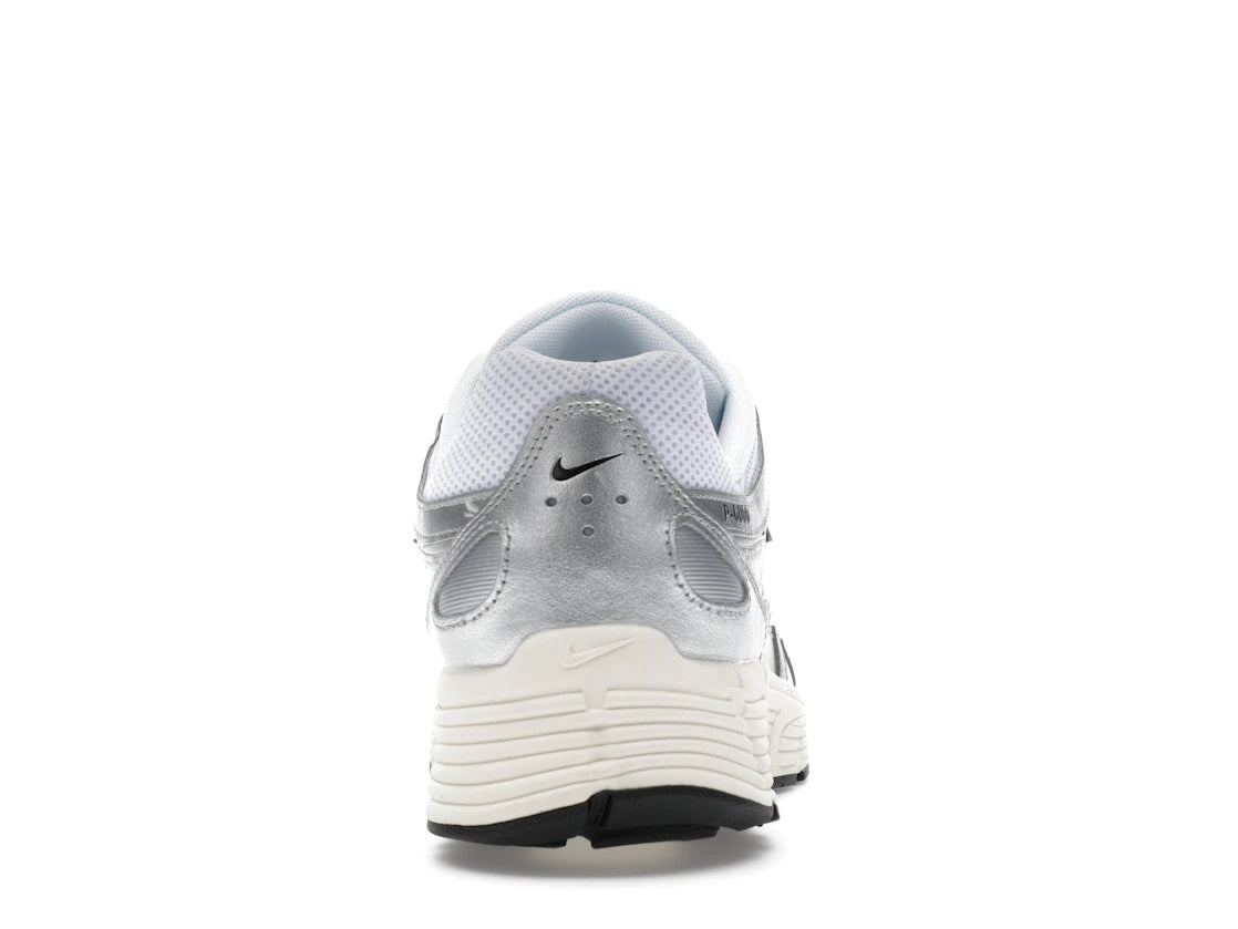 Nike P-6000 White Metallic Silver Flat Silver Black