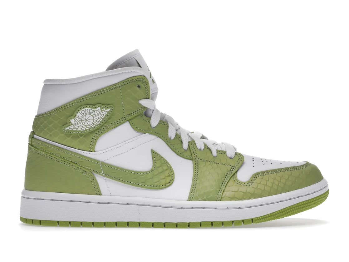 Jordan 1 Mid Green Python (Women's)