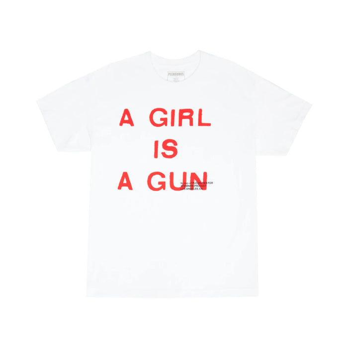 Pleasures A Girl is a Gun T-shirt White