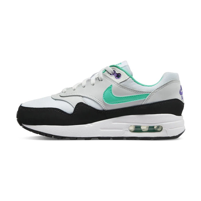 Nike Air Max 1 White Pure Platinum Court Purple Hyper Jade (GS)