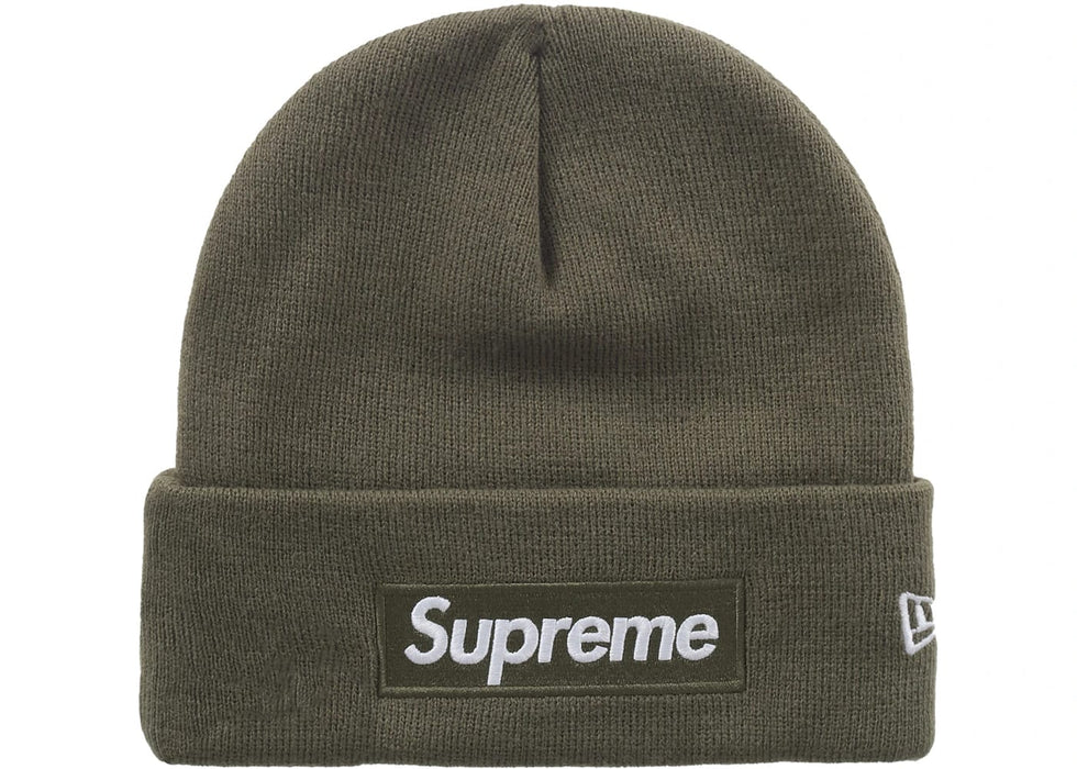 Supreme New Era Box Logo Beanie (FW25) Light Olive