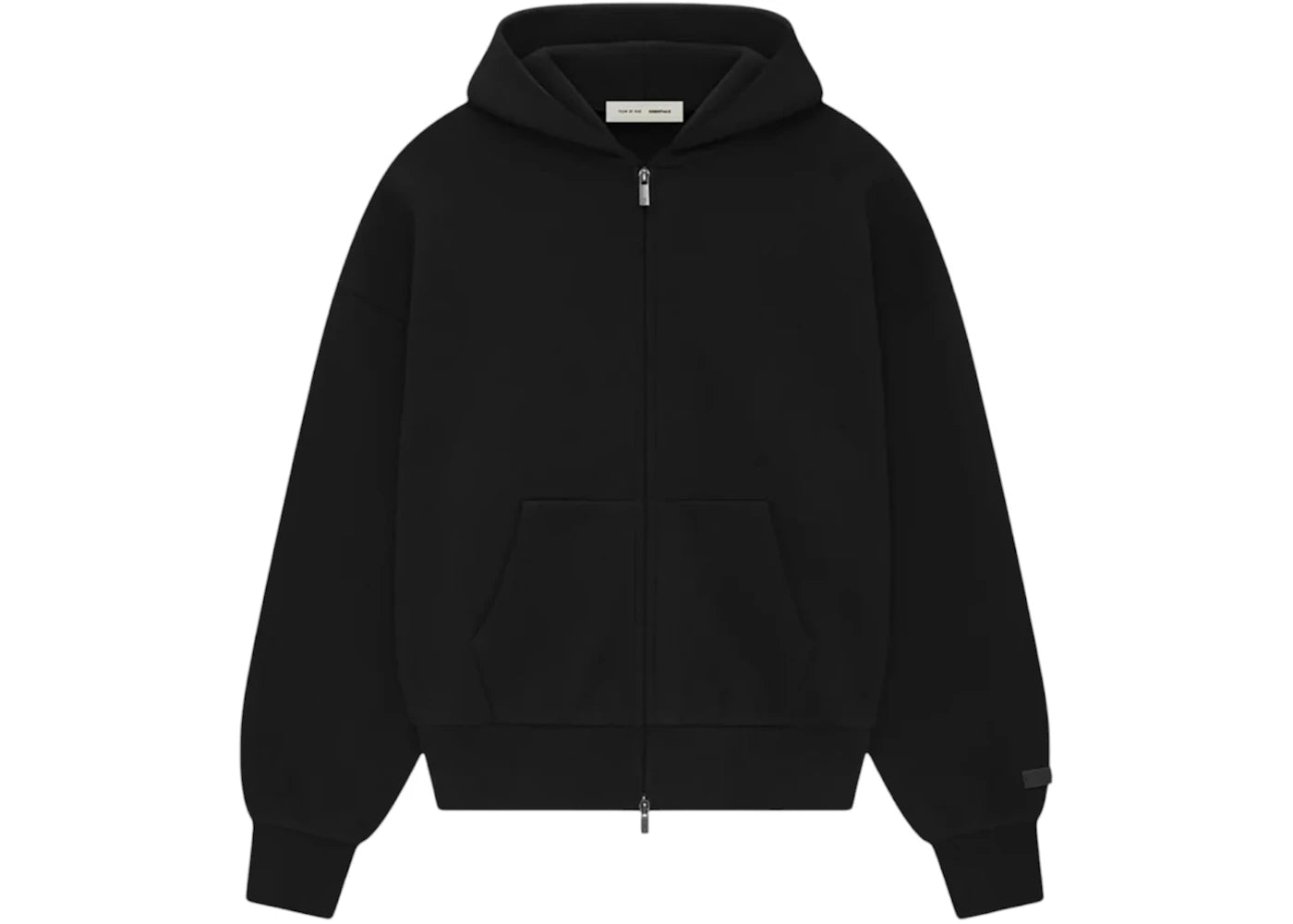Fear of God Essentials Classic Hood Zip Up Sweatshirt Black